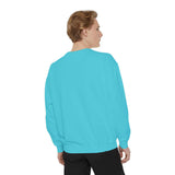 Unisex garment-dyed sweatshirt in premium cotton blend with relaxed fit and streetwear style