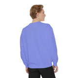Unisex garment-dyed sweatshirt in premium cotton blend with relaxed fit and vintage streetwear style