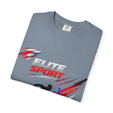 Unisex garment-dyed heavyweight cotton t-shirt with relaxed fit and durable double-needle stitching