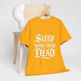 Gildan 5000 unisex heavy cotton tee in white with seamless body and crew neckline