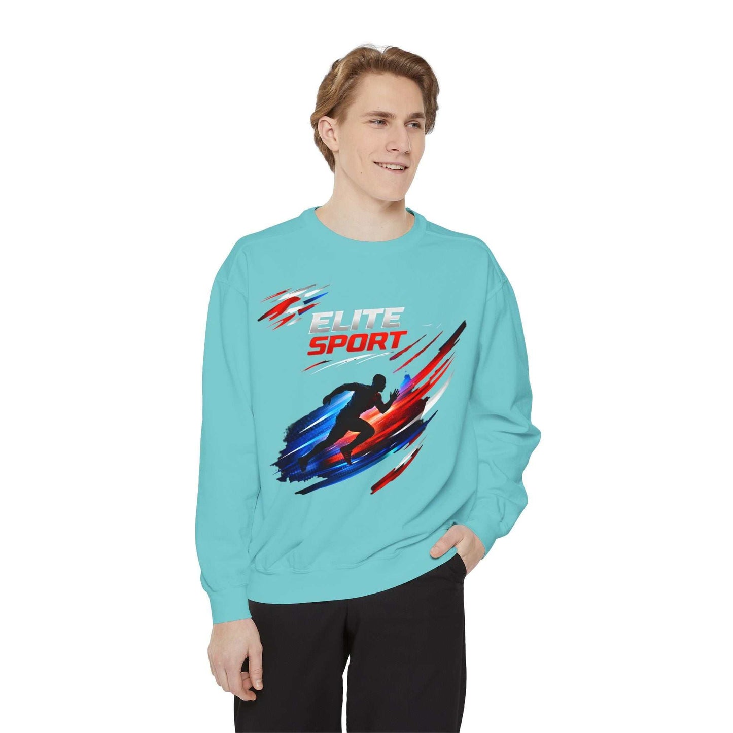 Unisex garment-dyed heavyweight sweatshirt with premium cotton blend and relaxed streetwear fit