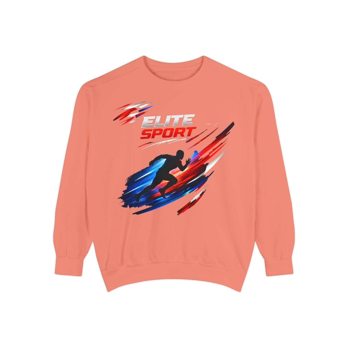 Unisex garment-dyed sweatshirt in premium heavyweight cotton blend with relaxed streetwear fit and rolled-forward shoulders