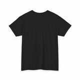 Gildan 5000 unisex heavy cotton tee in white with crew neck and classic fit for comfortable everyday wear
