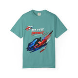Unisex garment-dyed t-shirt in heavyweight cotton with relaxed fit and durable double-needle stitching