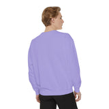 Unisex garment-dyed sweatshirt in heavyweight premium cotton blend with relaxed fit and streetwear style