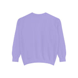 Unisex garment-dyed sweatshirt in heavyweight cotton blend with relaxed streetwear fit and rolled-forward shoulders