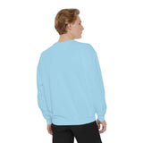 Unisex garment-dyed sweatshirt in heavyweight cotton blend with relaxed fit and vintage streetwear style