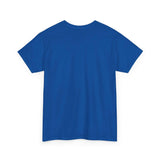 Gildan 5000 unisex heavy cotton tee with seamless body and reinforced shoulders for durability and comfort