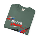 Unisex garment-dyed heavyweight cotton t-shirt with relaxed fit and durable double-needle stitching