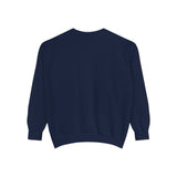 Unisex garment-dyed sweatshirt with premium cotton blend, relaxed fit, and heavyweight fabric for streetwear style and comfort