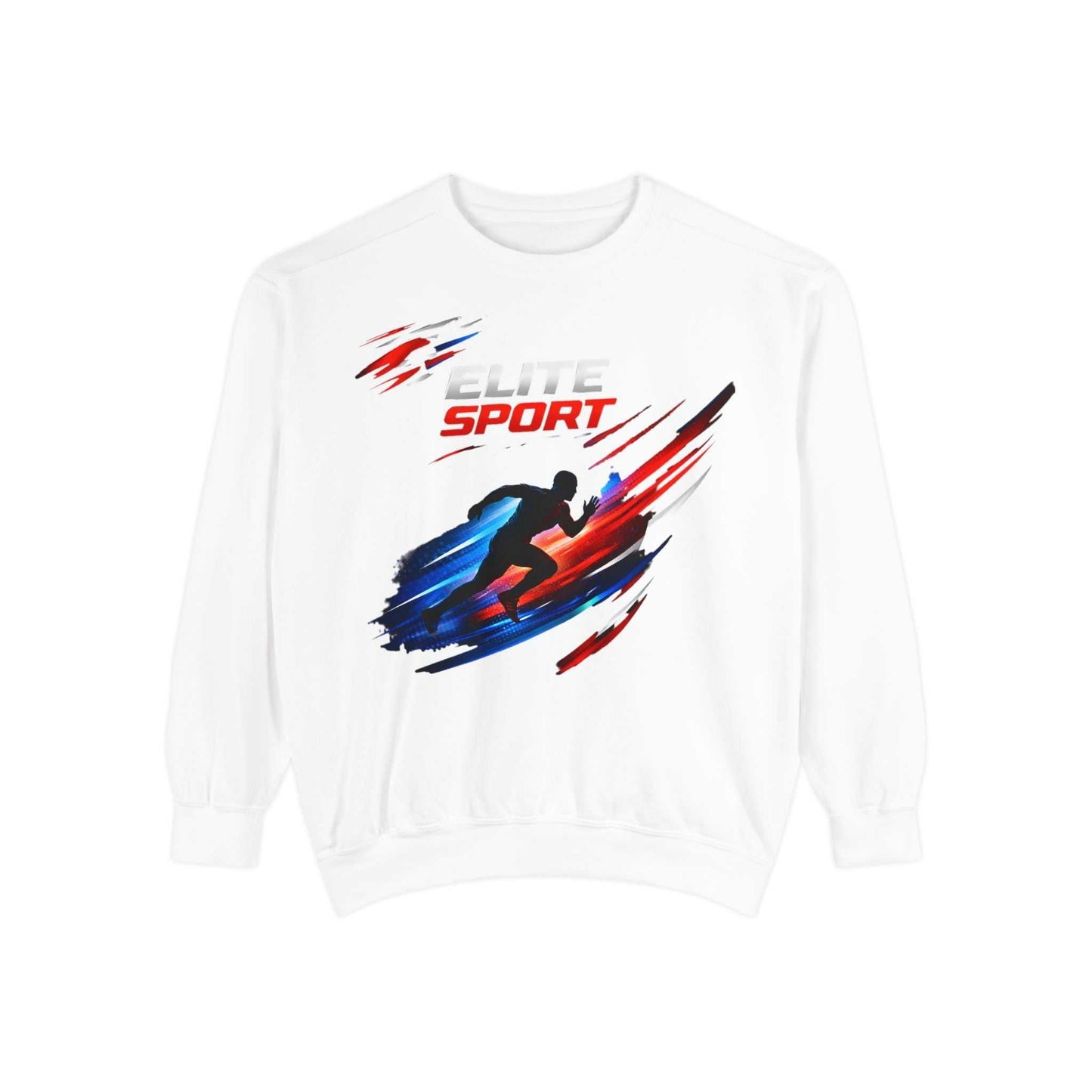 Unisex garment-dyed sweatshirt in heavyweight cotton blend with modern oversized streetwear fit and rolled-forward shoulders.