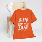 Gildan 5000 unisex heavy cotton tee in white with crew neck and classic fit for durable everyday wear