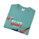 Unisex garment-dyed heavyweight cotton t-shirt with relaxed fit and durable double-needle stitching