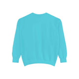 Unisex garment-dyed sweatshirt in heavyweight cotton blend with relaxed streetwear fit and vintage soft fleece finish
