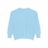 Unisex garment-dyed sweatshirt in premium cotton blend with relaxed fit and vintage streetwear style