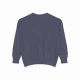 Unisex garment-dyed sweatshirt in heavyweight cotton blend with relaxed fit and streetwear style