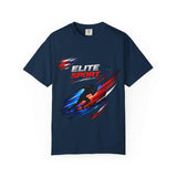 Unisex garment-dyed heavyweight cotton t-shirt with relaxed fit and durable double-needle stitching in 58 colors