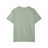 Unisex garment-dyed heavyweight cotton t-shirt with relaxed fit and durable double-needle stitching