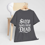 Gildan 5000 unisex heavy cotton tee in white with seamless body and crew neckline
