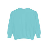 Unisex garment-dyed sweatshirt in premium heavyweight cotton blend with relaxed fit and streetwear style