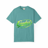 Unisex garment-dyed heavy cotton t-shirt with relaxed fit, soft vintage texture, and durable double-needle stitching available in 58 colors.