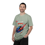 Unisex garment-dyed heavyweight cotton t-shirt with relaxed fit and durable double-needle stitching