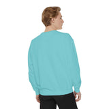 Unisex garment-dyed sweatshirt in premium cotton blend with relaxed fit and vintage streetwear style