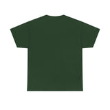 Gildan 5000 unisex heavy cotton tee in white with seamless body and reinforced shoulders for durable, comfortable wear