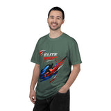 Unisex garment-dyed heavyweight cotton t-shirt with relaxed fit and durable double-needle stitching