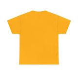 Gildan 5000 unisex heavy cotton tee in white with crew neck and classic fit, 100% cotton for durability and comfort