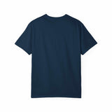 Unisex garment-dyed heavy cotton t-shirt with relaxed fit and vintage soft-washed texture